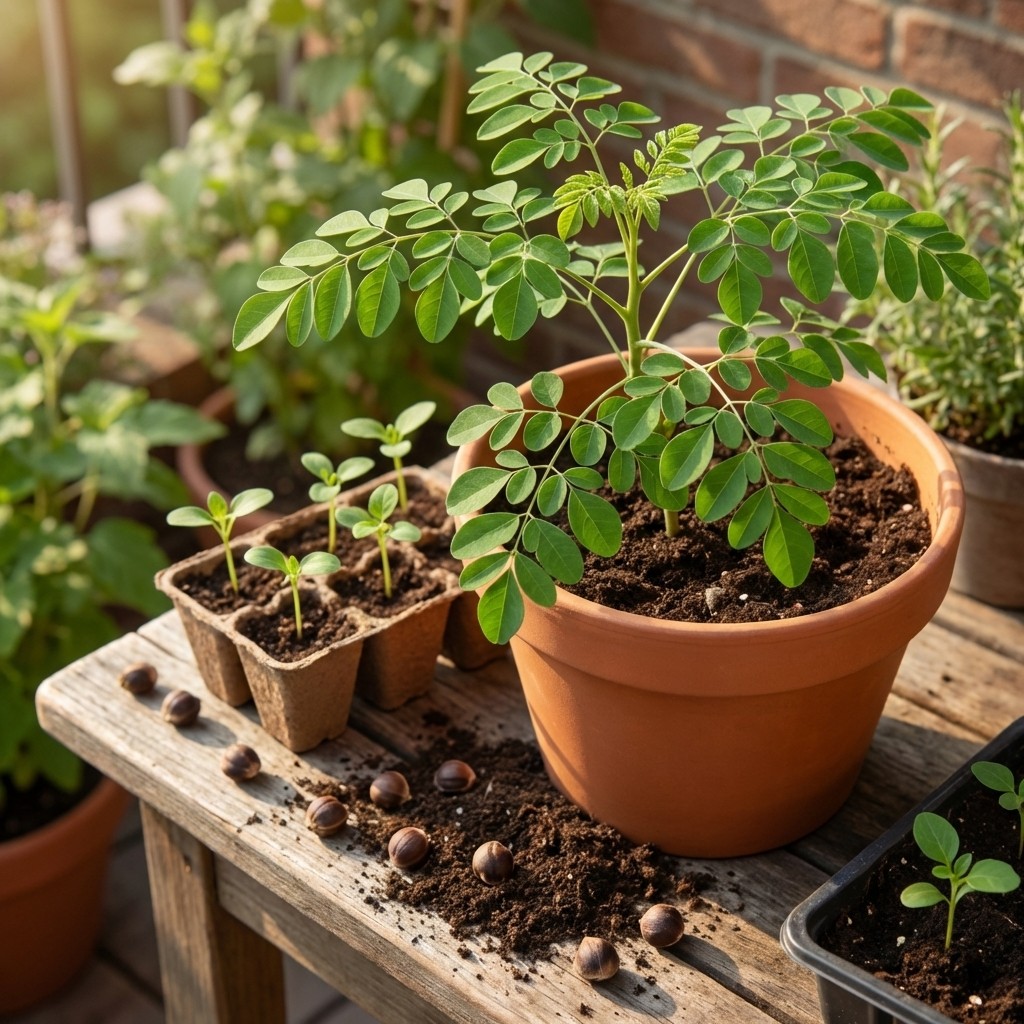 100Pcs Moringa Seeds | Fast-Growing Plant Seeds for Outdoor Garden & Patio
