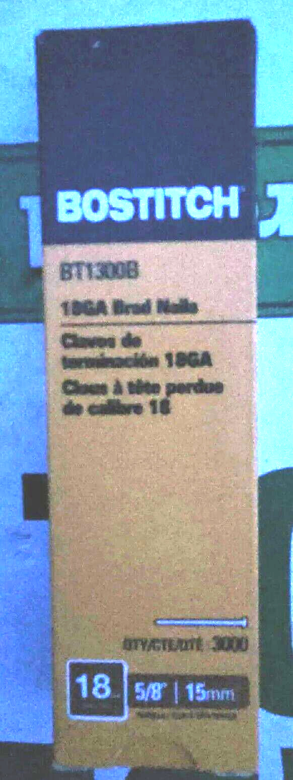 BOSTITCH Brad Nails, 18GA, 5/8-Inch, 3000-Pack (BT1300B)