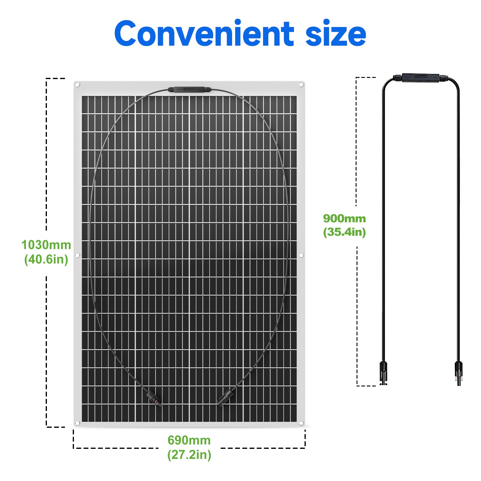 150W Flexible Solar Panel RV Rooftop Cabin Car Boat Home Camping Portable PV