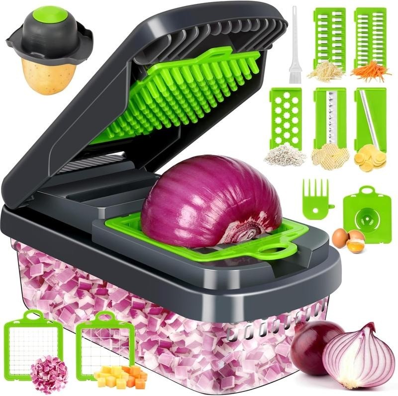 15-In-1 Vegetable Fruit Chopper Cutter Food Onion Veggie Dicer Slicer Kitchen