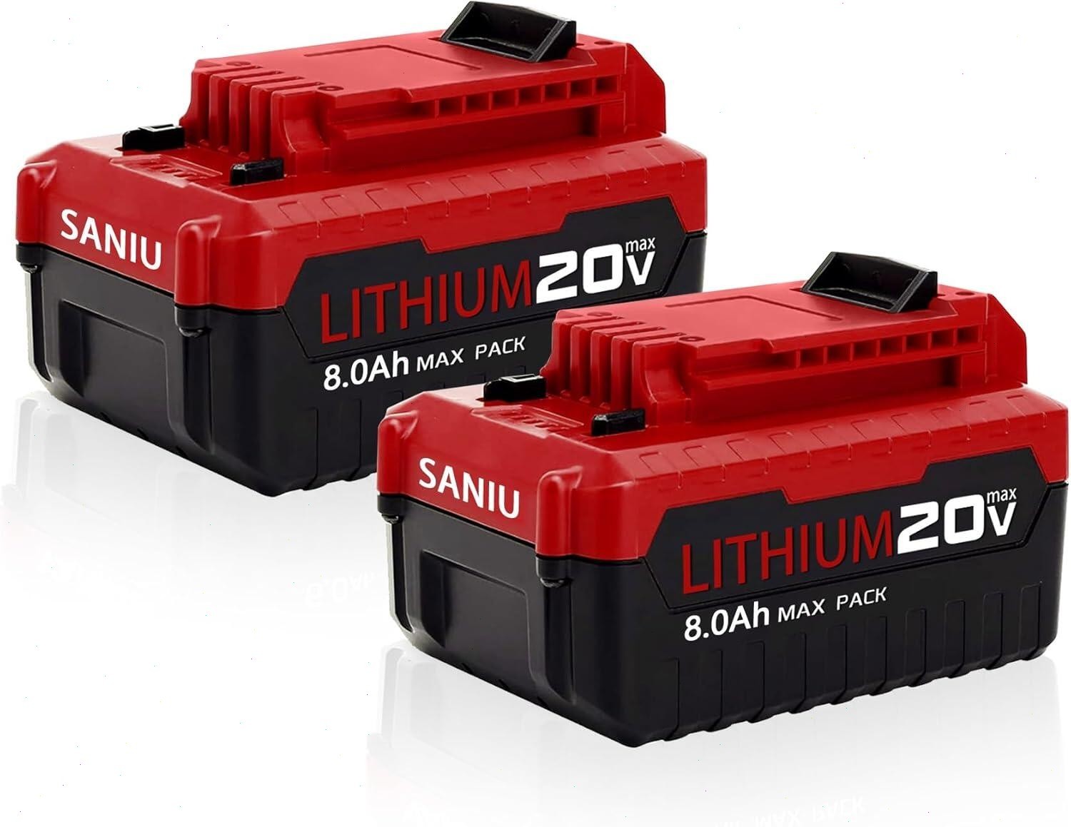 2P For Porter Cable 20Volt Lithium-Ion Battery PCC681L PCC685L 20V MAX 8000mAh