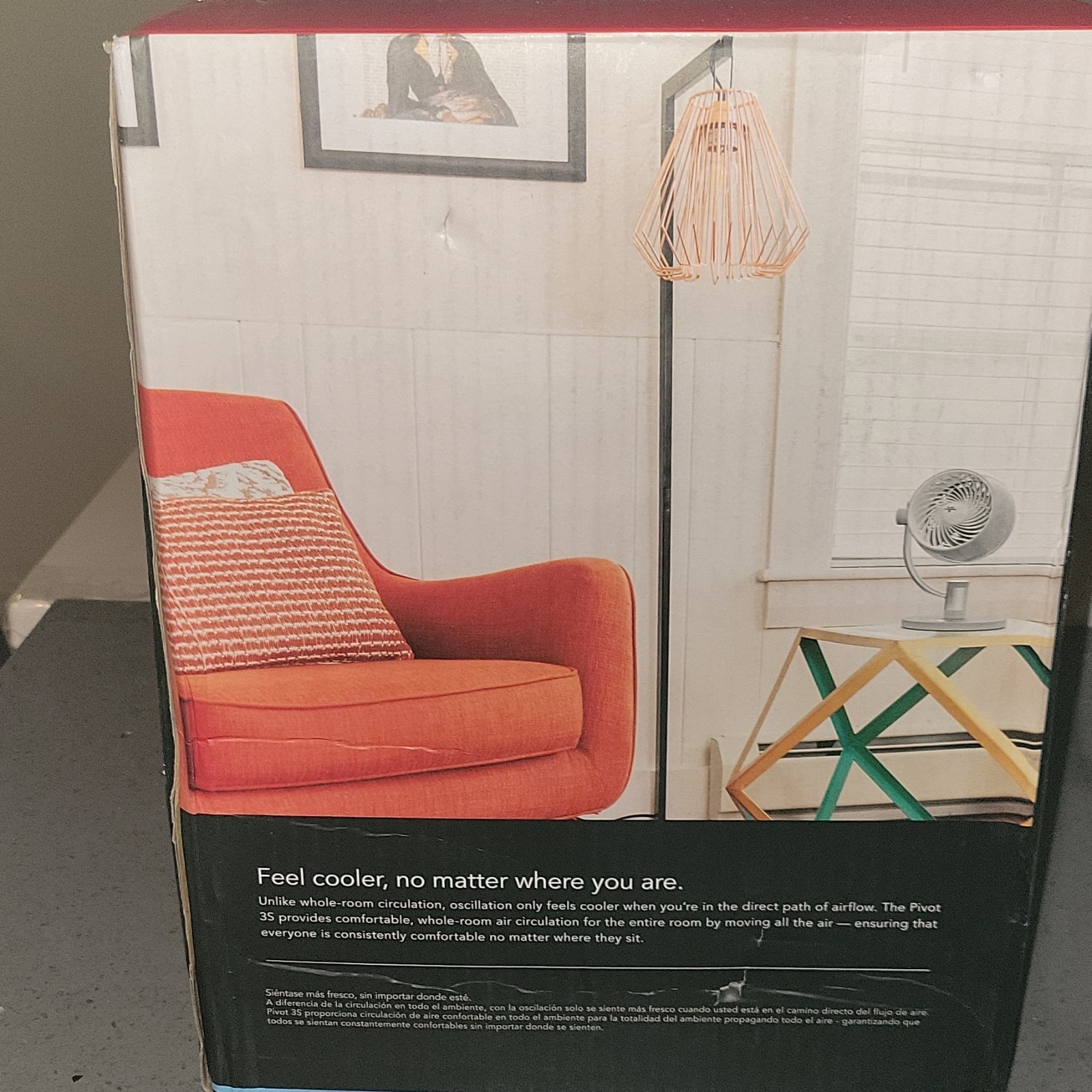 Vornado Whole Room Air Circulator PIVOT 3S, 360° Swivel Base, 360°Pivoting Head