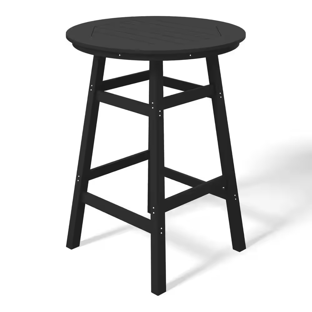 Laguna 35 In. round HDPE Plastic All Weather Bar Height High Top Bistro Outdoor