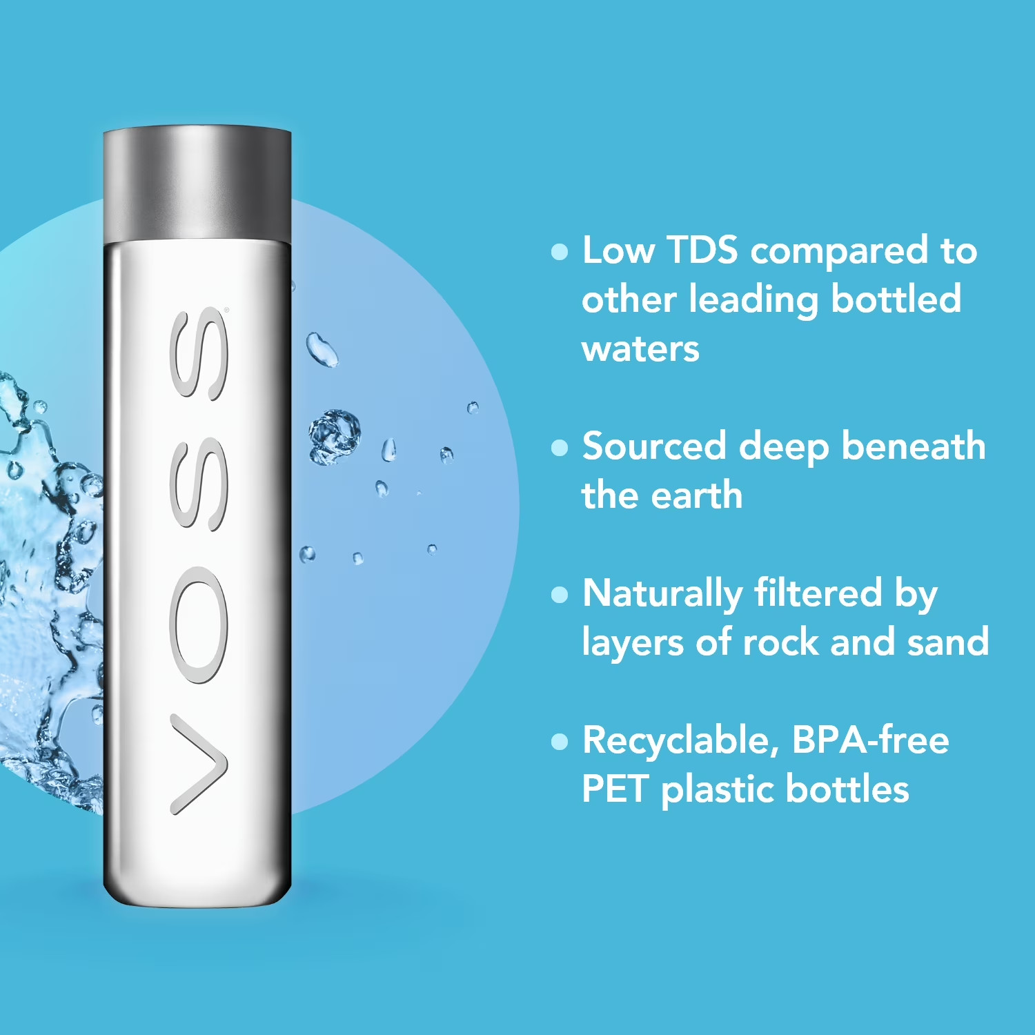VOSS Water Still 500 ML / 16.9 oz PET 6 Pack