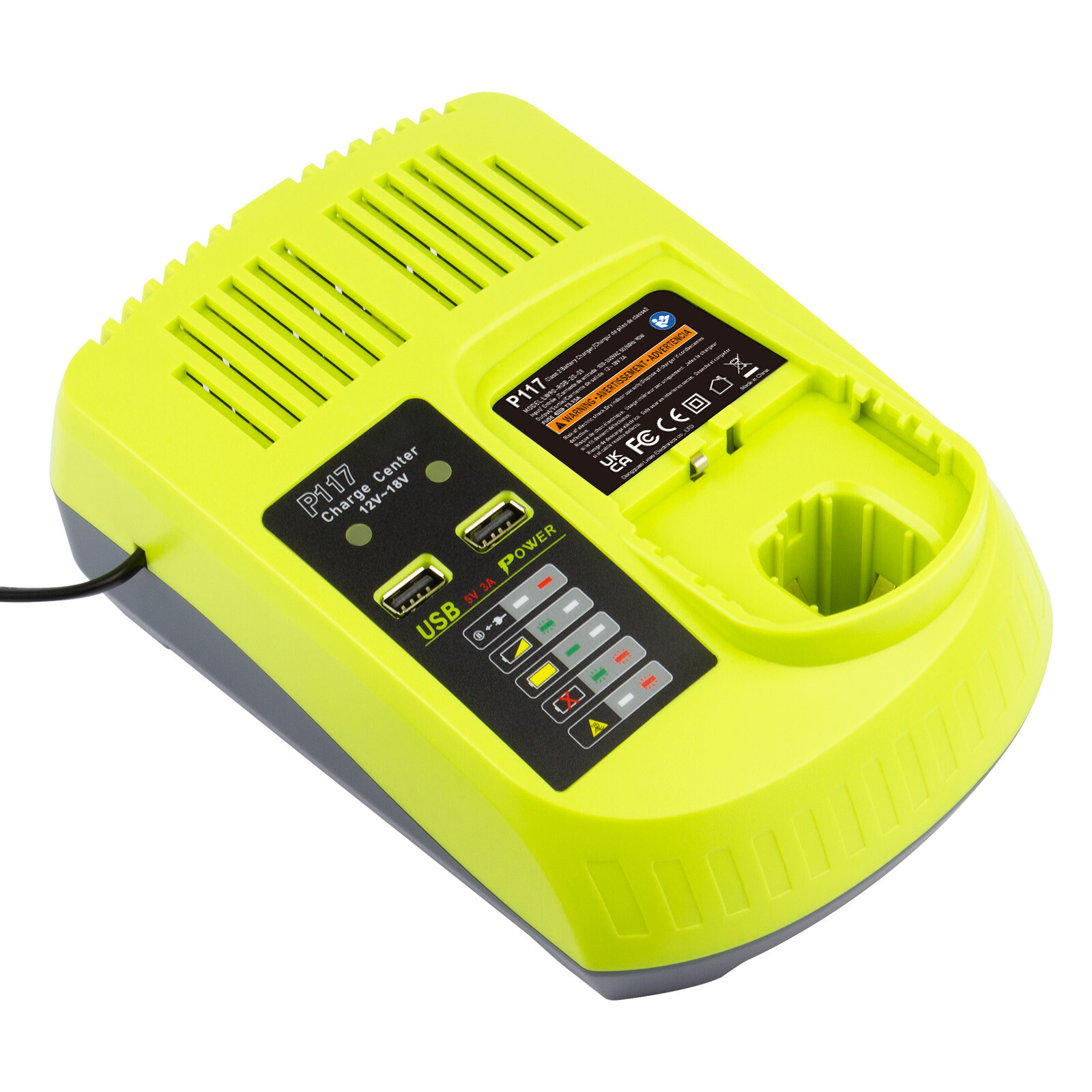 P117 For RYOBI P108 18V High Capacity P107 P103 18V Ni-Mh Li-ion Battery Charger