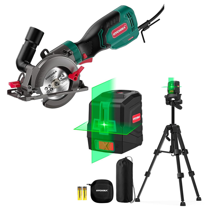 Hychika Better Tools For Better Life Hychika 6.2A Mini Circular Saw 3 Blades