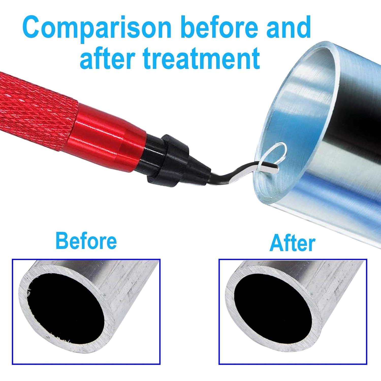 Premium Deburring Tool with 15 High-Speed Steel Swivel Blades for Metal Plastic