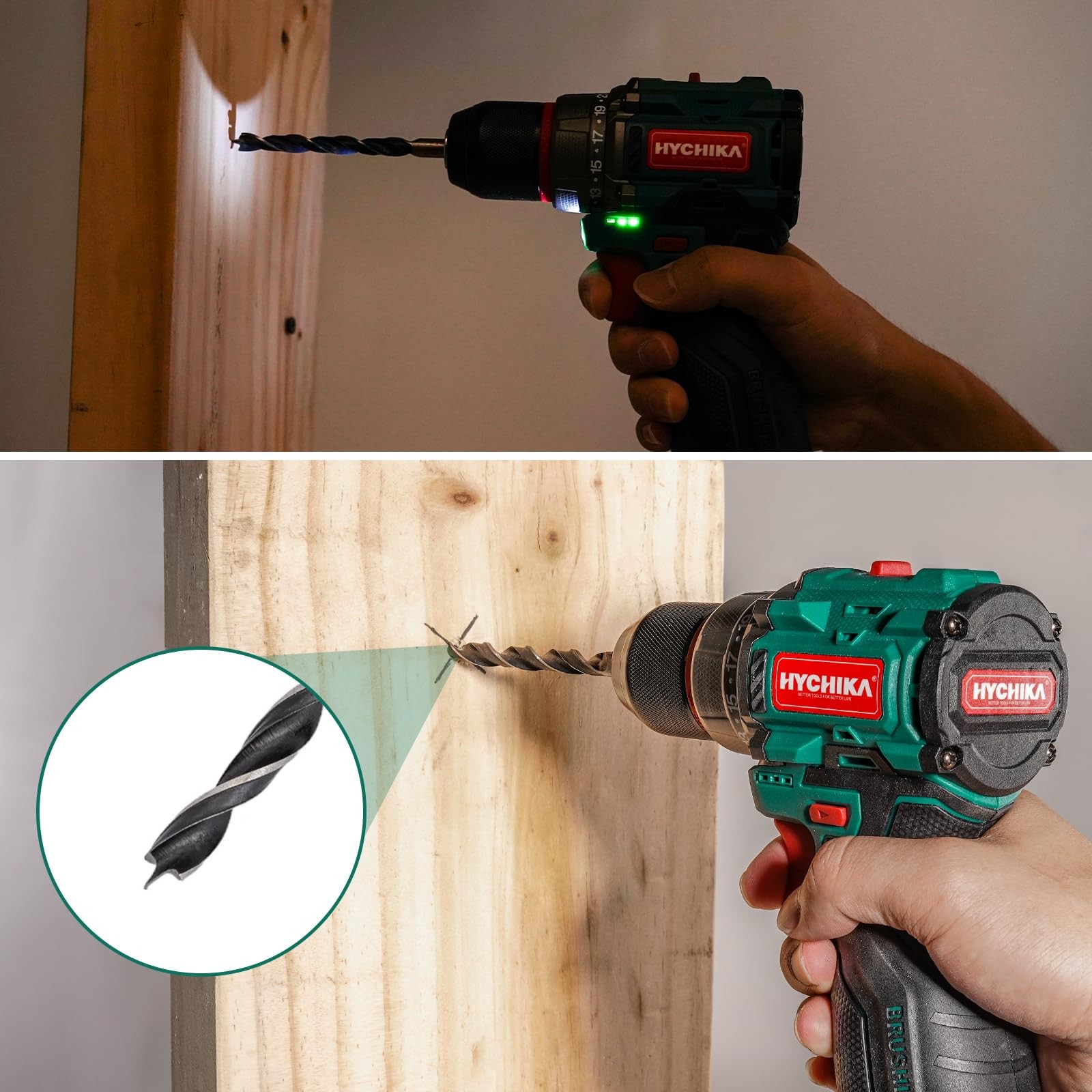 Drill Set, True Brushless Power Drill Driver 16.8V Cordless Compact Drill Woman