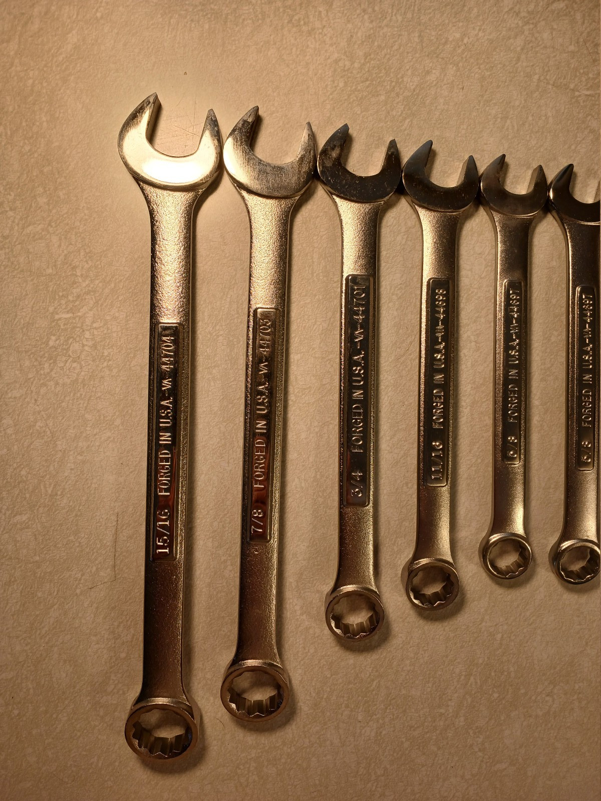 Lot of 22 SAE Craftsman combination wrenches – made in USA – read description