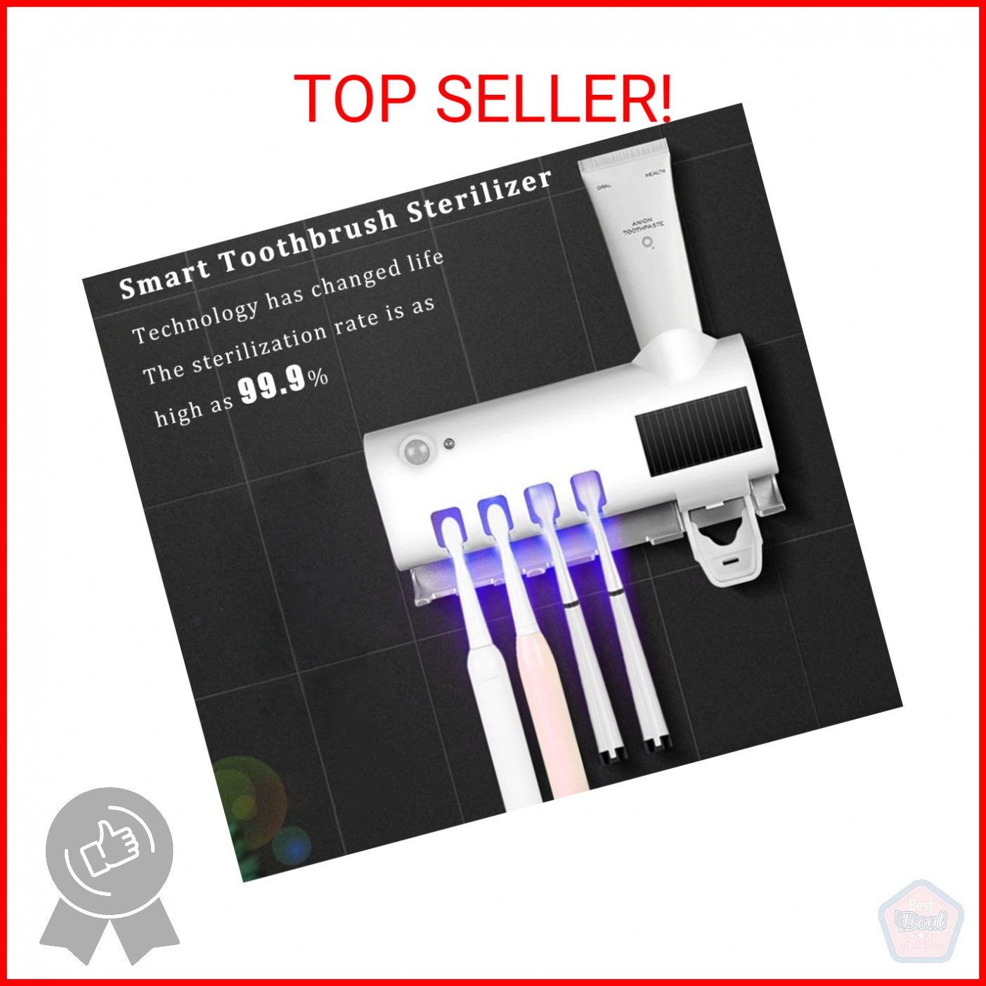 THE PERFECT PART UV Light Sterilizer Toothbrush Holder Cleaner & Automatic Tooth