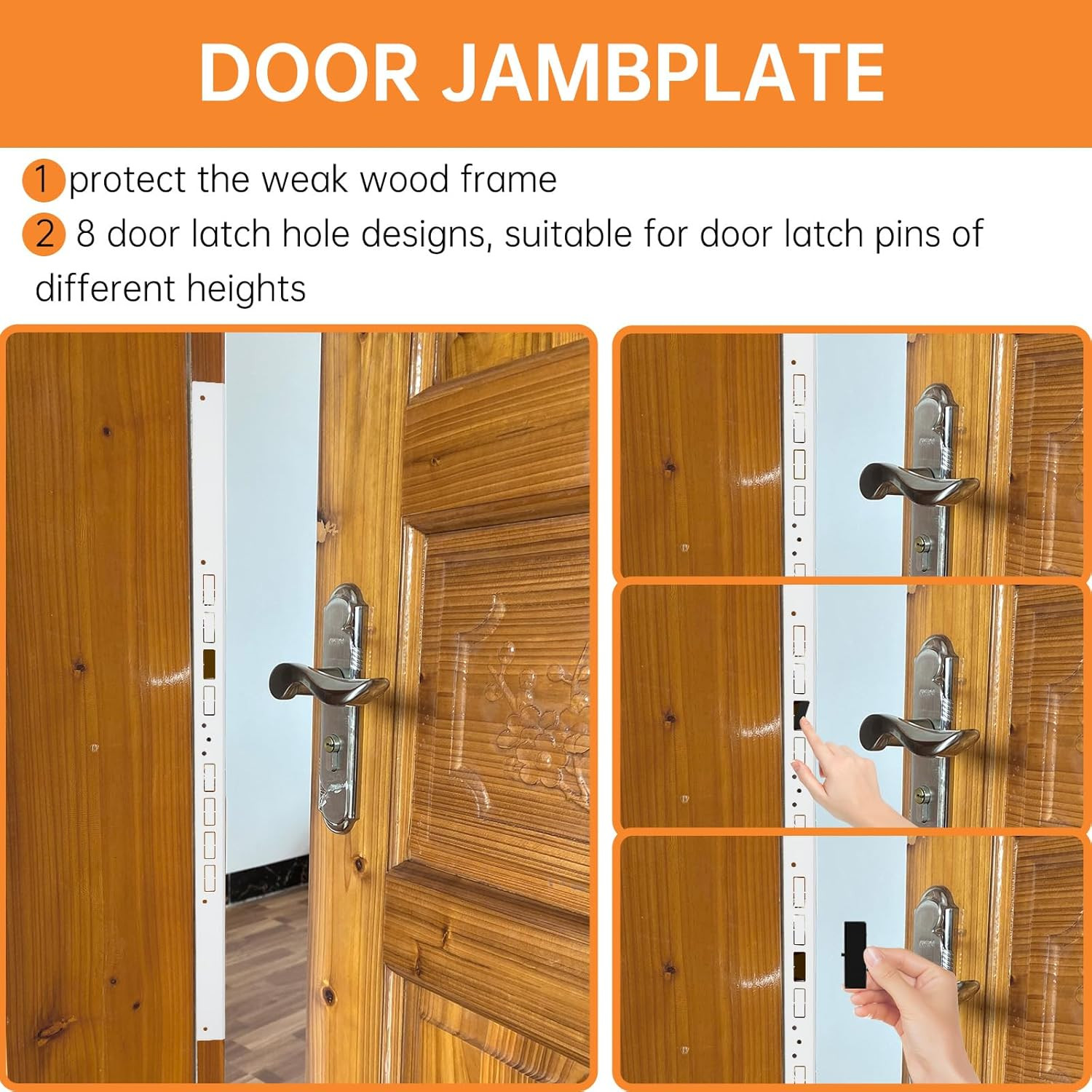 5-Piece Door Reinforcement Set for Jamb,Frame & Hinges Door Lock Security | ,Doo