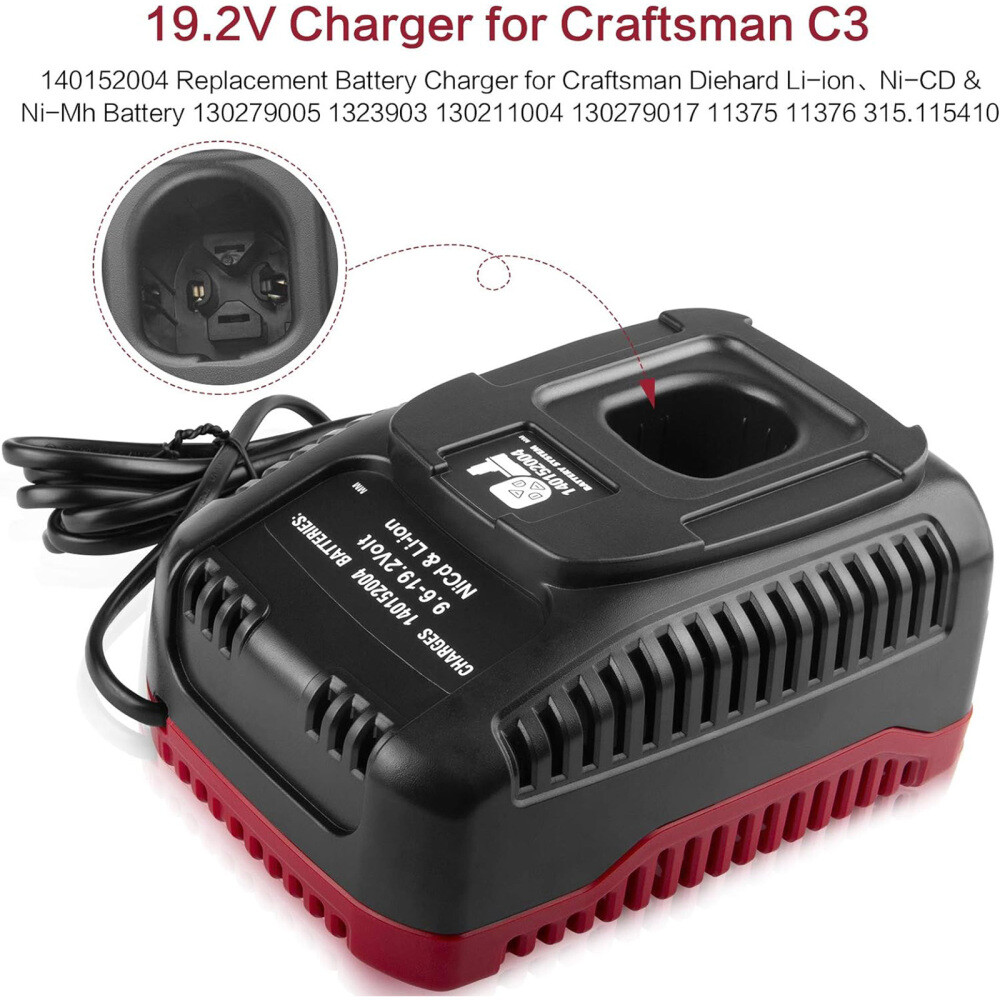 Fast Charger For Craftsman C3 19.2 Volt Lithium NiMh XCP Battery 140152004 11375