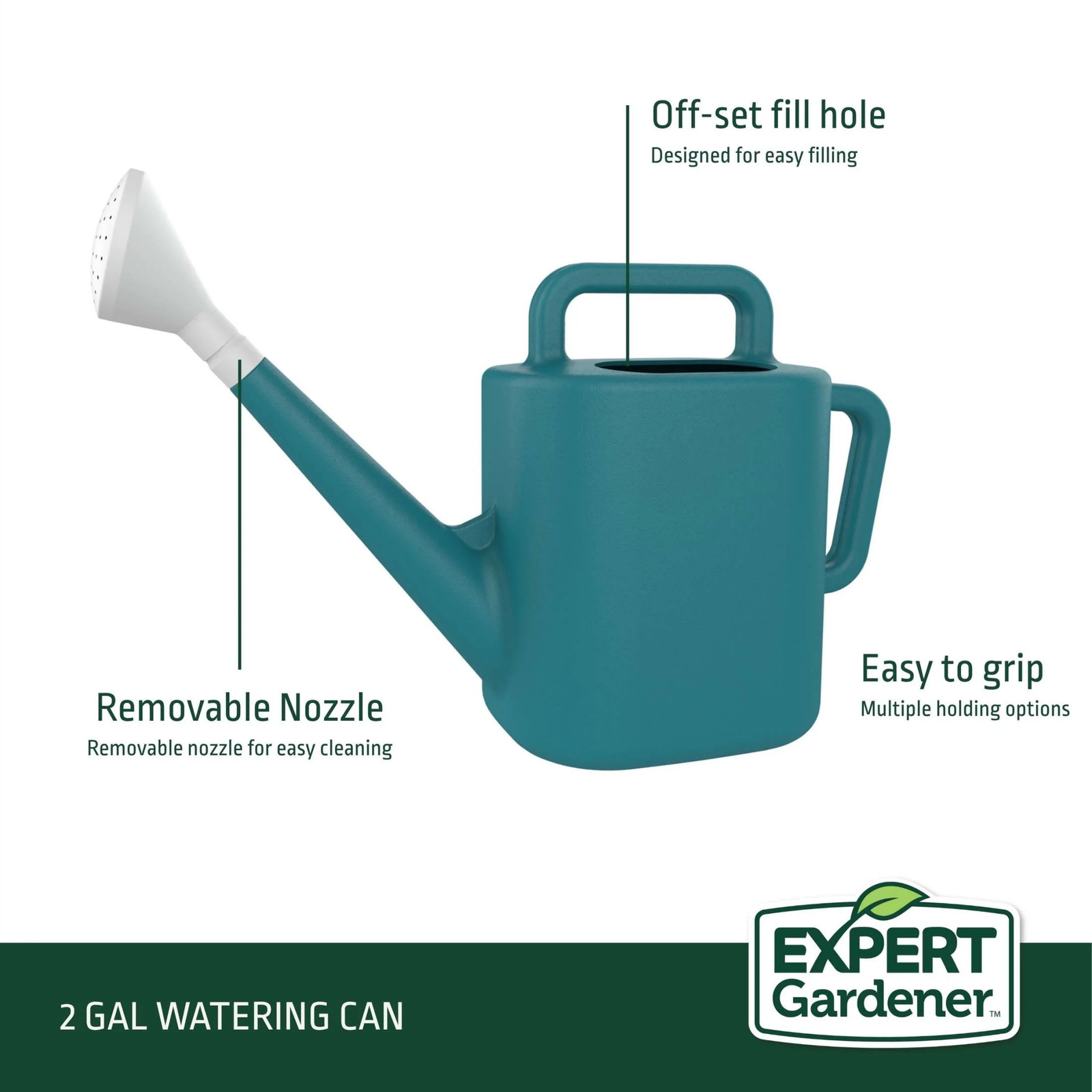 2 Gal Durable Plastic Watering Can Garden Essential Indoor Outdoor Plant Care