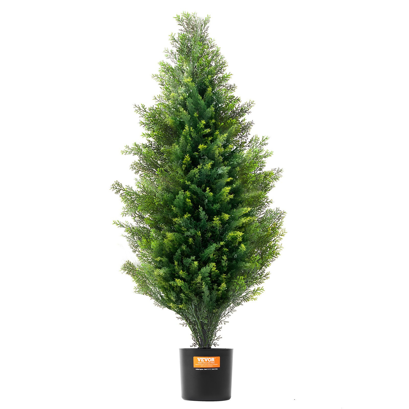 VEVOR Artificial Cedar Topiary Tree, 36 inch Tall (2 Pieces), with Extra Leaves