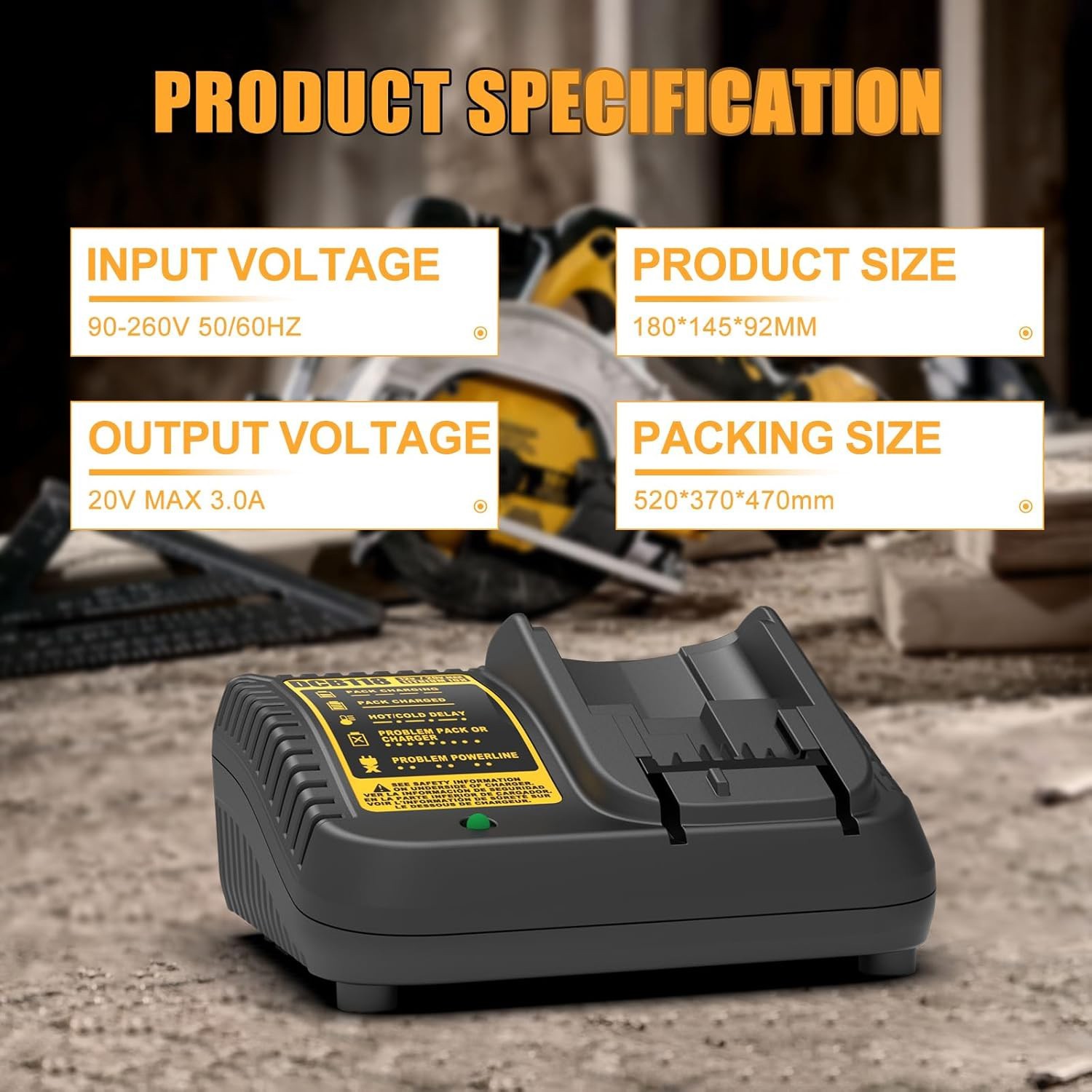 3A 12V-20V MAX Fast Charger For DeWalt DCB102 DCB118 DCB112 Lithium Battery