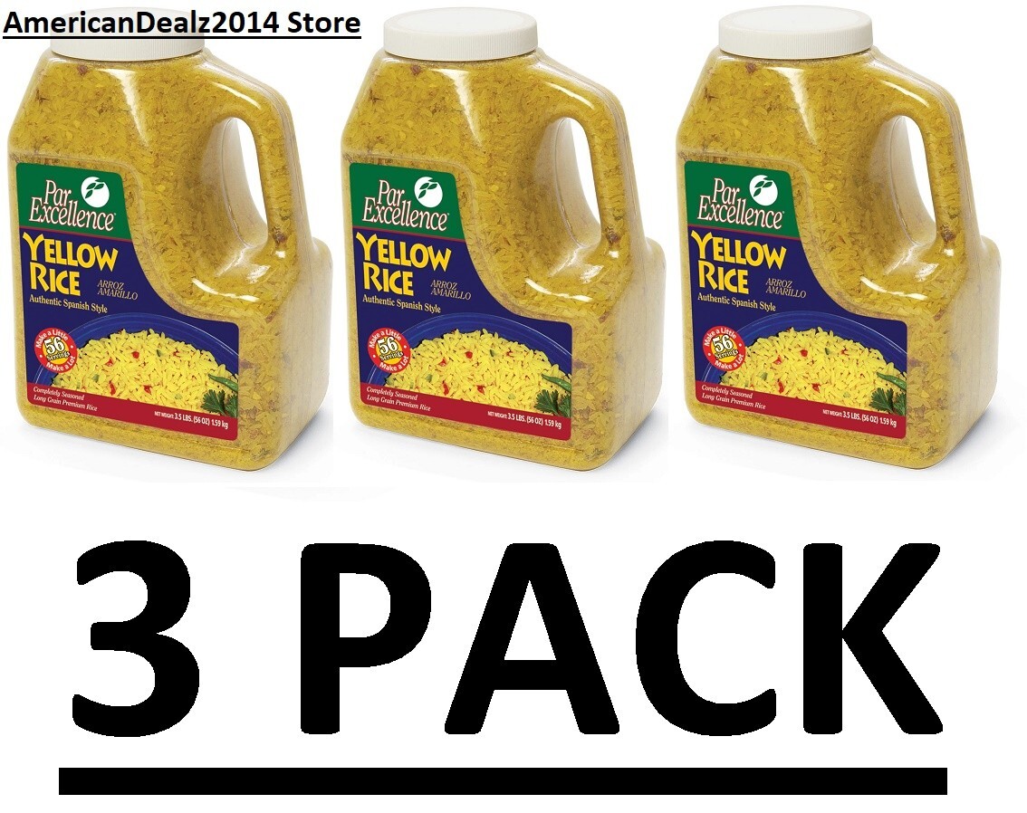 3 PACK – ParExcellence Yellow Rice 3.5 lbs (Total 10.5 lbs) FREE SHIPPING!!