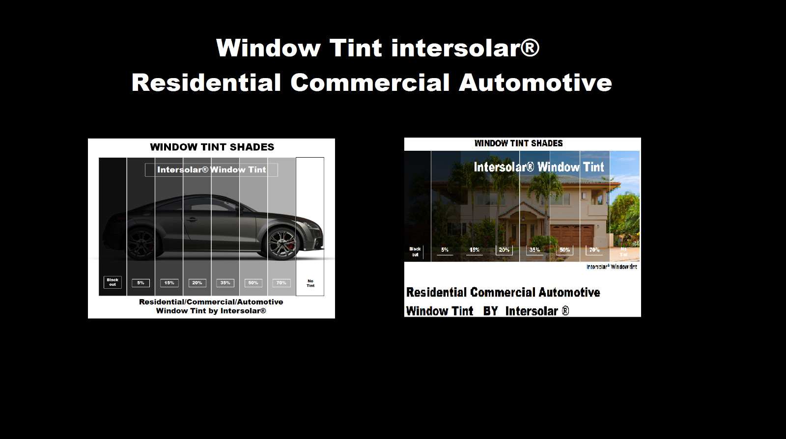 Window tint 2 ply 10 years warranty choose size and shade 5% 15% 20% 35% 50% 70%