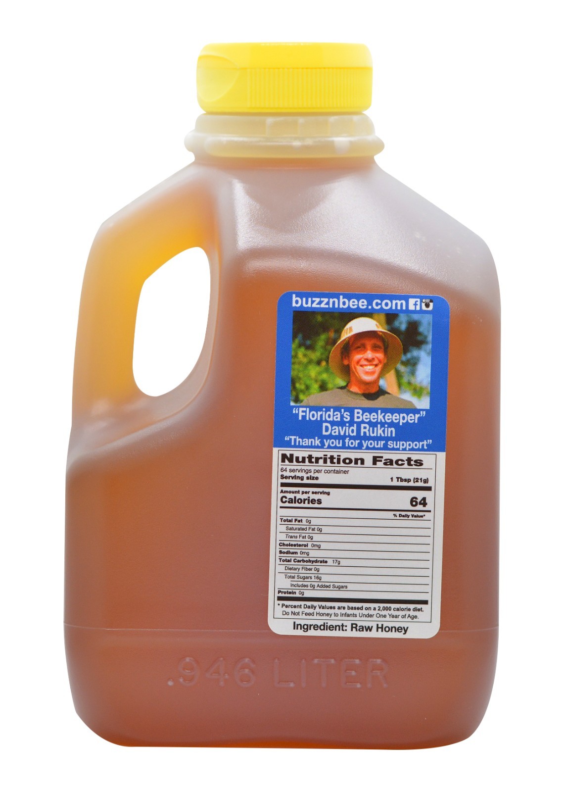 Sweet Squeeze Raw Orange Blossom Honey – Unpasteurized & Unfiltered – 3 Pounds