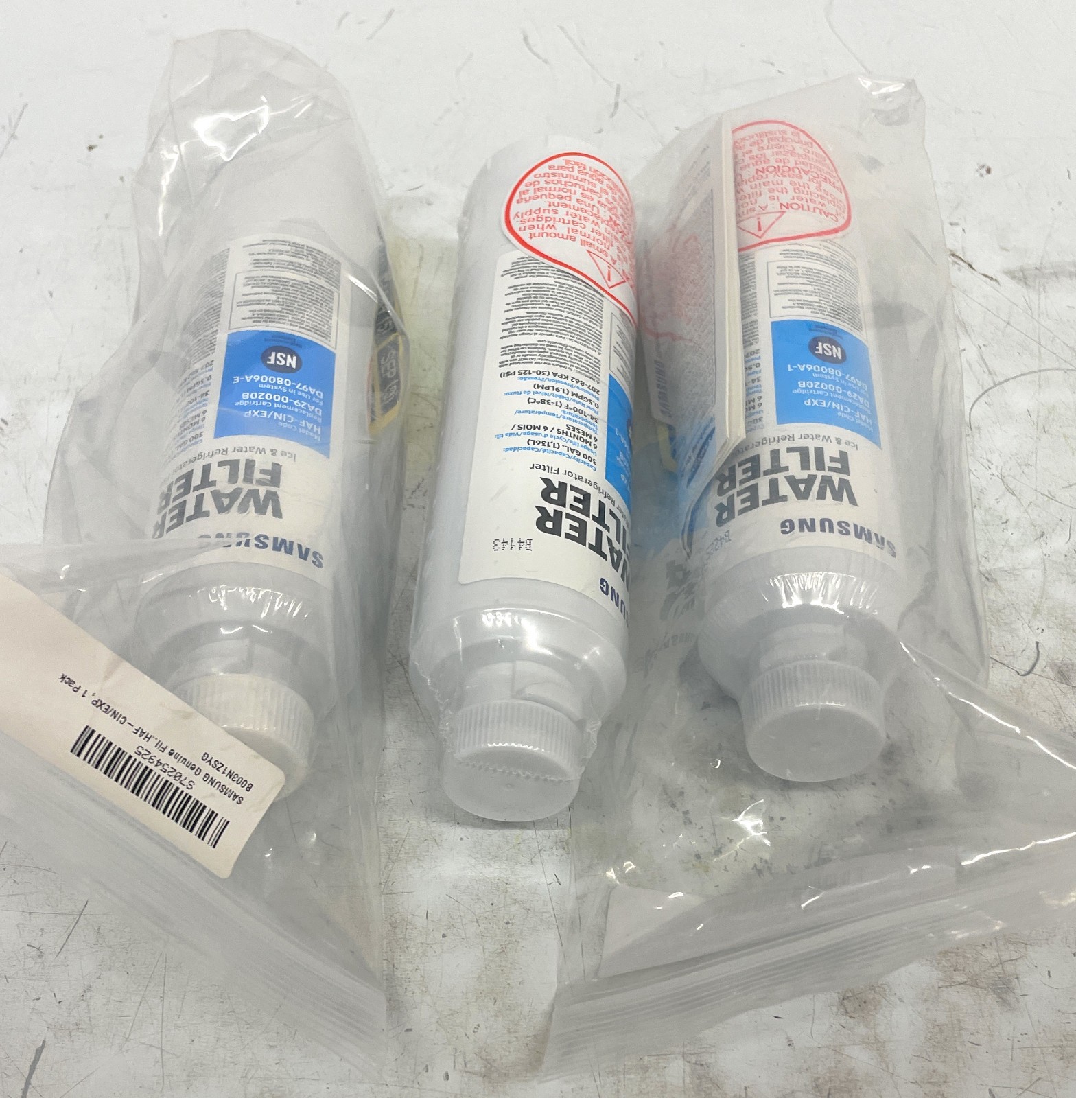 Samsung Genuine DA29-00020B Ice & Water Refrigerator Filter, Lot of 3