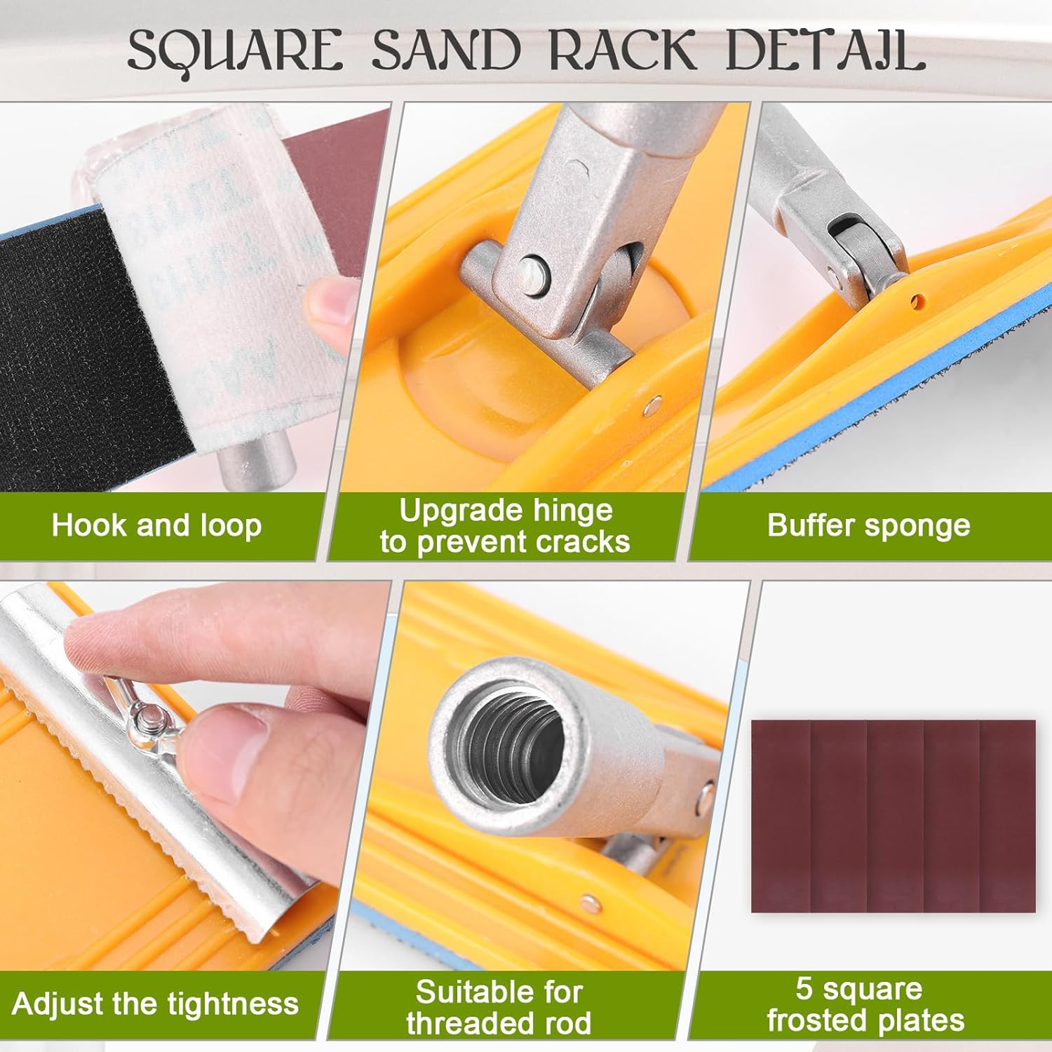 Pole Sander for Drywall,Sanding Pole,31-74-Inch Manual Hand Drywall Sander with