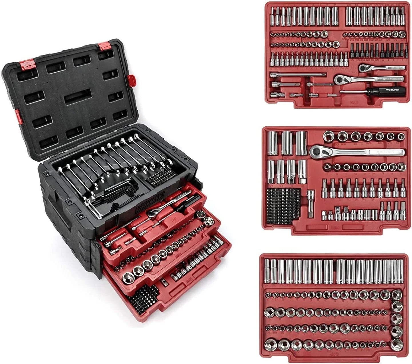 450-Piece Mechanics Tool Tool Set 1/2″ 1/4″ 3/8″ Metric Imperial Socket Wrenches