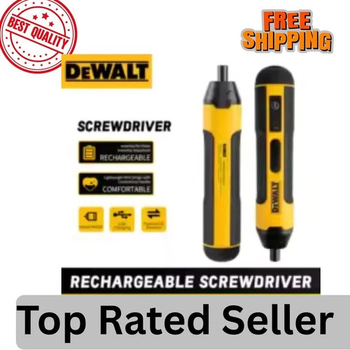 New DEWALT Cordless Electric Screwdriver 1300mAh USB Rechargeable Free Shipping