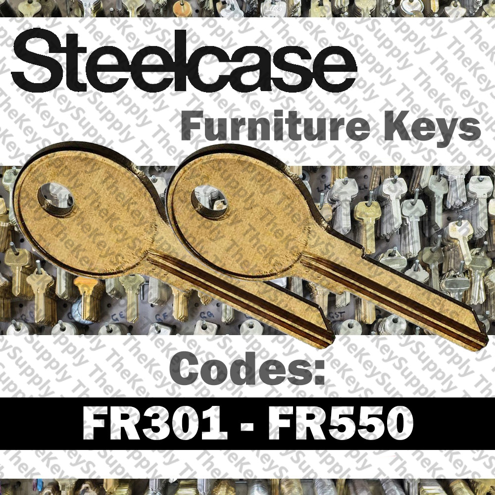 ( 2 ) Two Steelcase Office furniture keys / Cabinet Key / Series FR301 – FR550