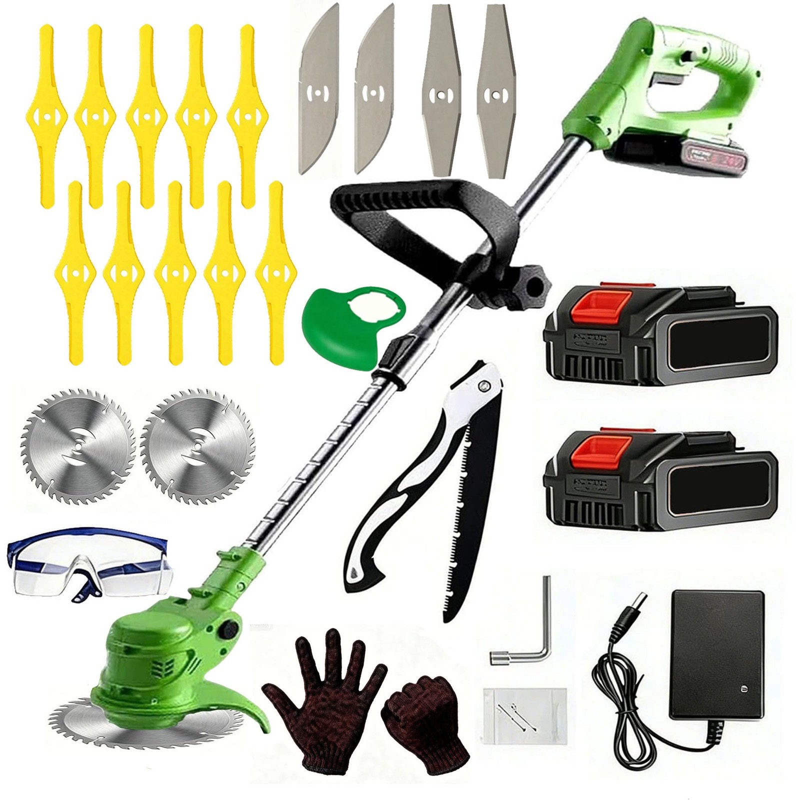 Weed Wacker, Electric Wacker Double-Switch 35.4-47.2 inches, Green