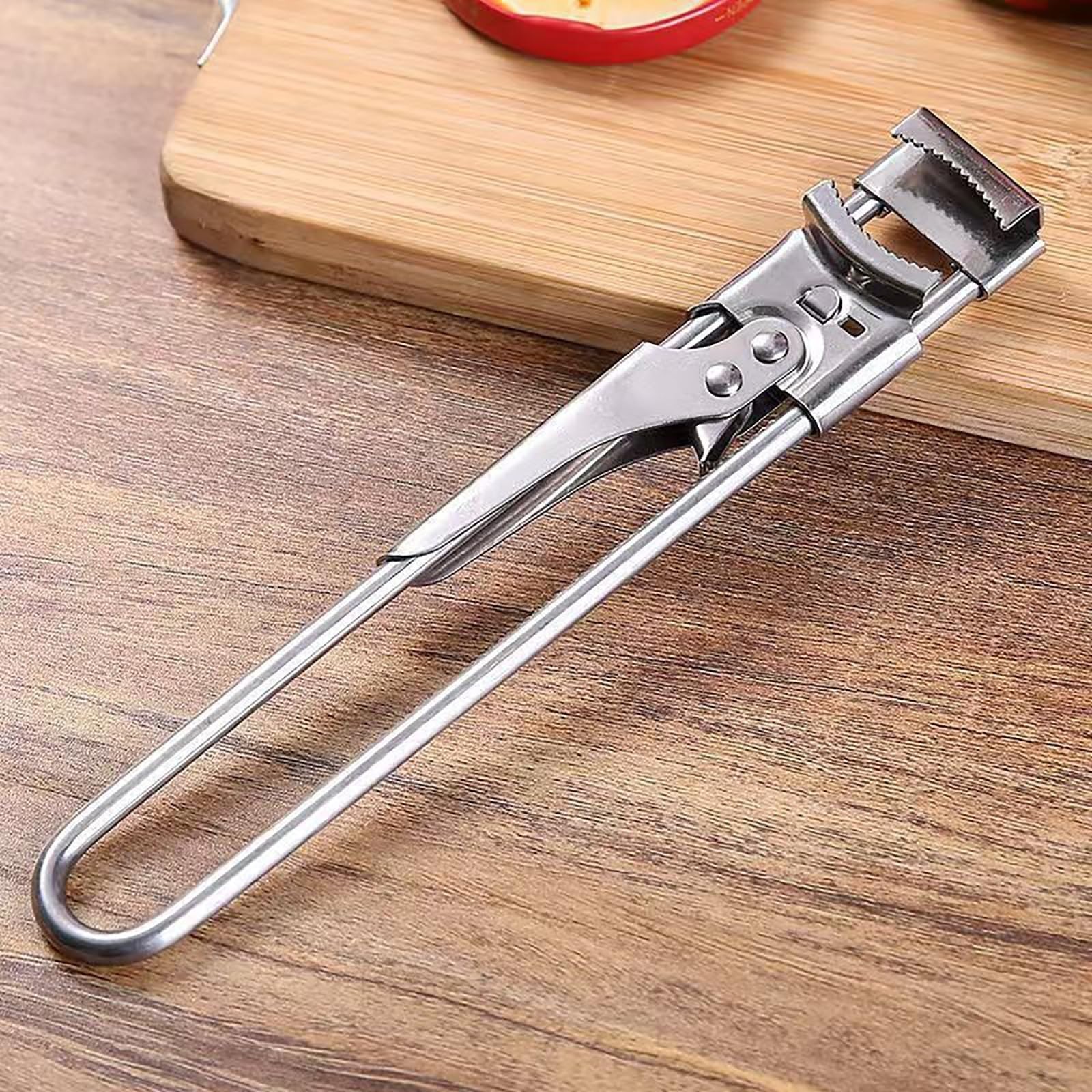 Adjustable Jar Lid Opener Stainless Steel Can Opener for Weak Hands Kitchen