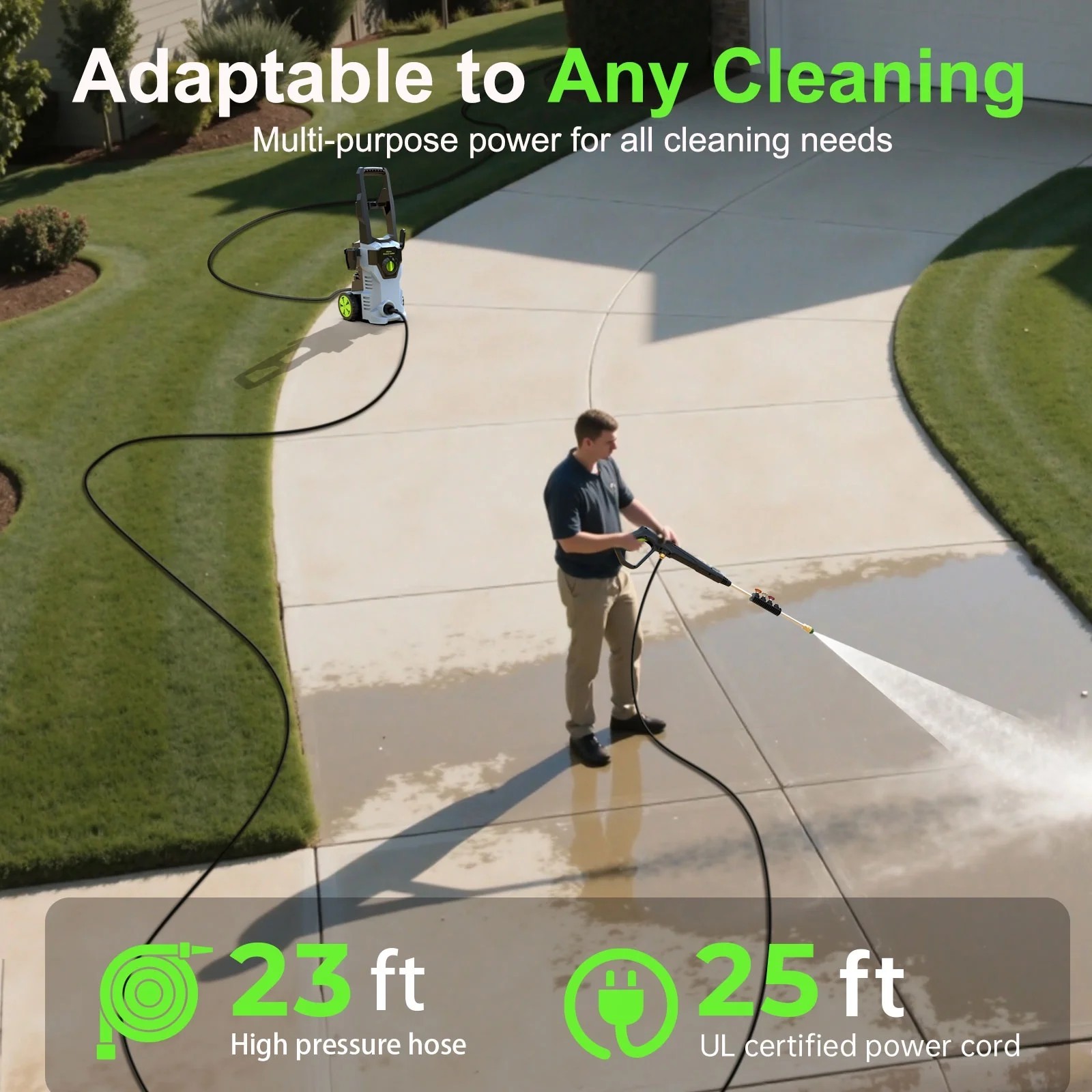 Electric Pressure Washer 4 Quick Nozzles High Pressure Cleaning Machine Portable