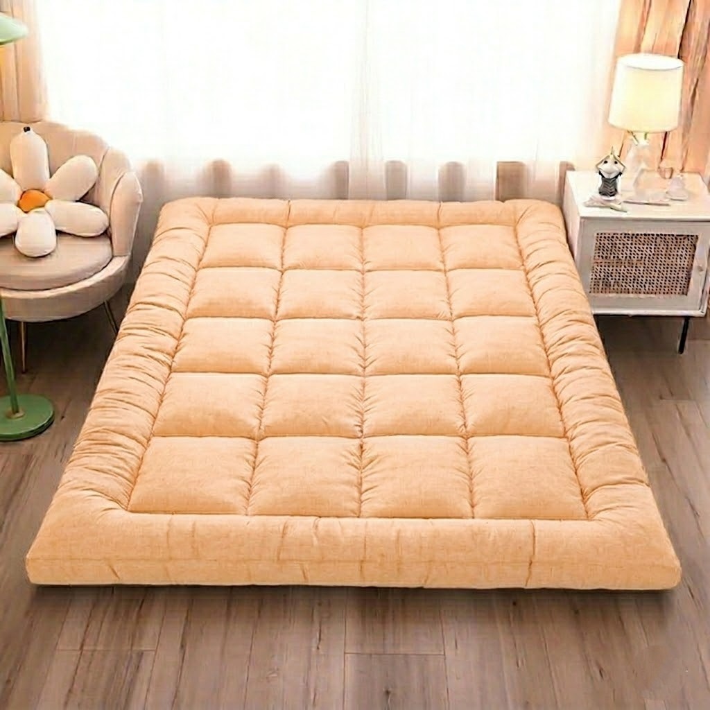Extra Thick Japanese Sleeping Floor Mattress Foldable Roll Up Futon Tatami Mat
