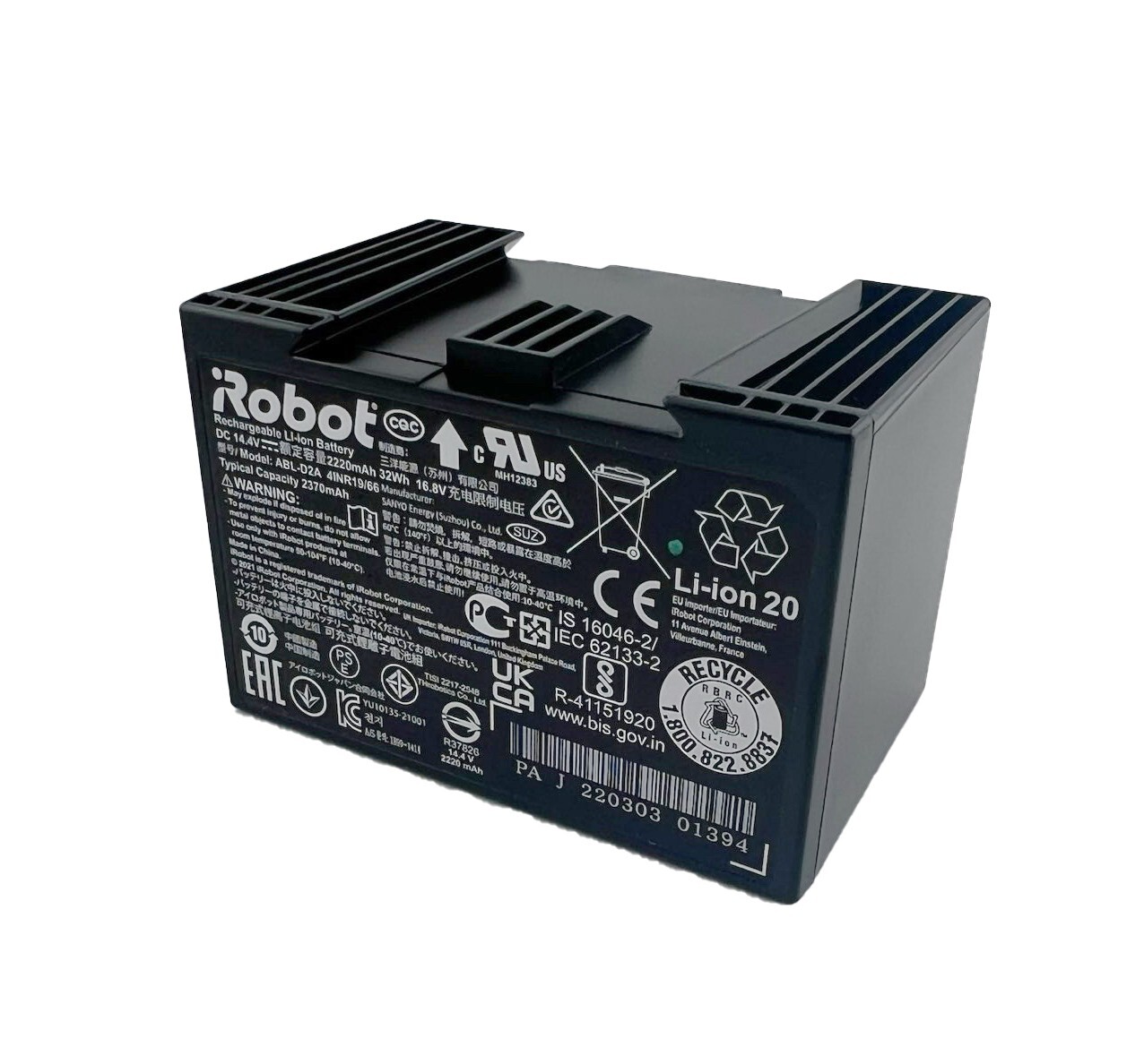 Genuine Lithium Ion Battery 2220mAh Replacement for iRobot Roomba j7 j7+ ABL-D2