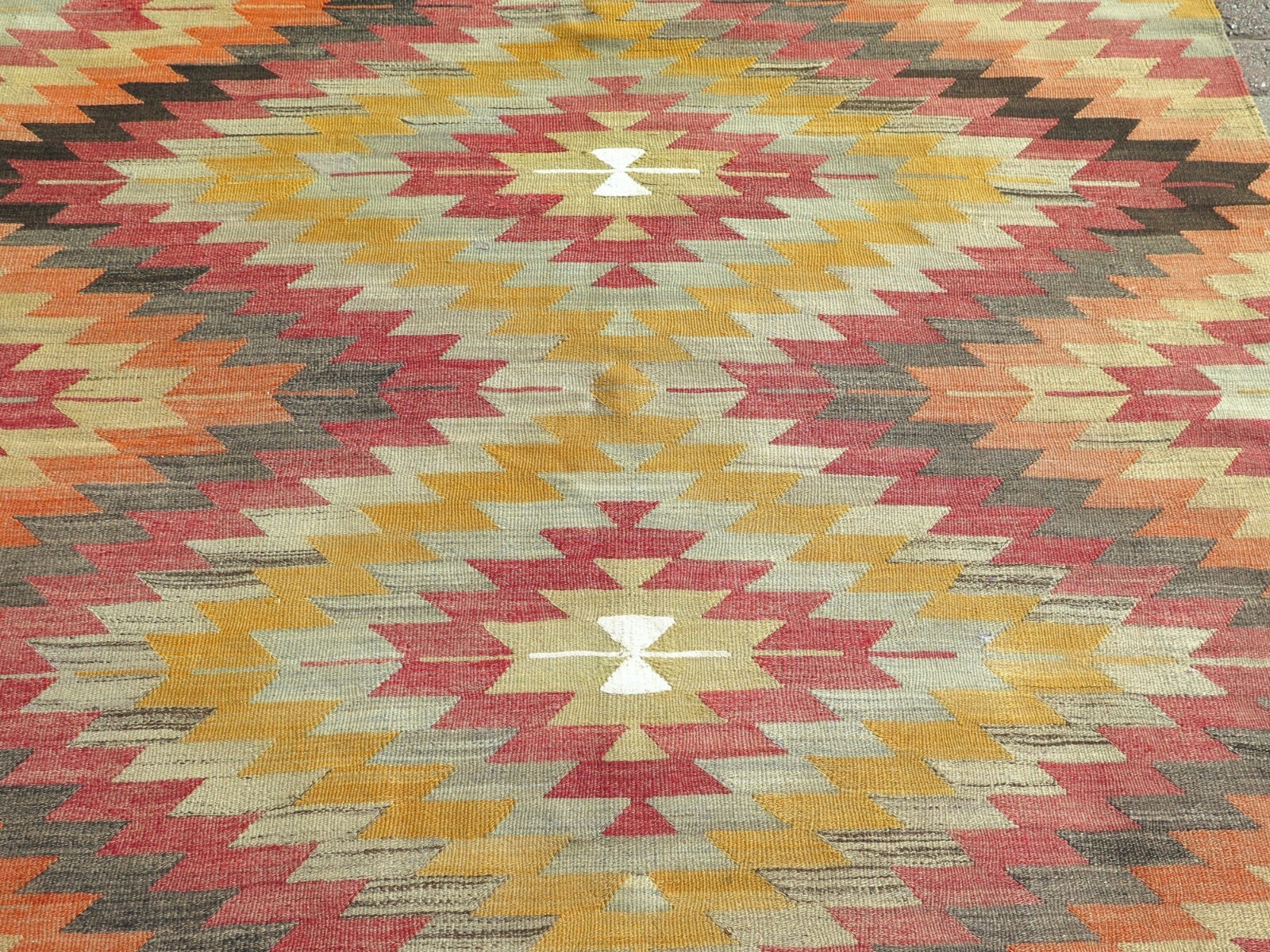 Turkish Classic Kilim, Handmade Carpet, Large Floor Esme Rug, Area Rugs 68″x94″
