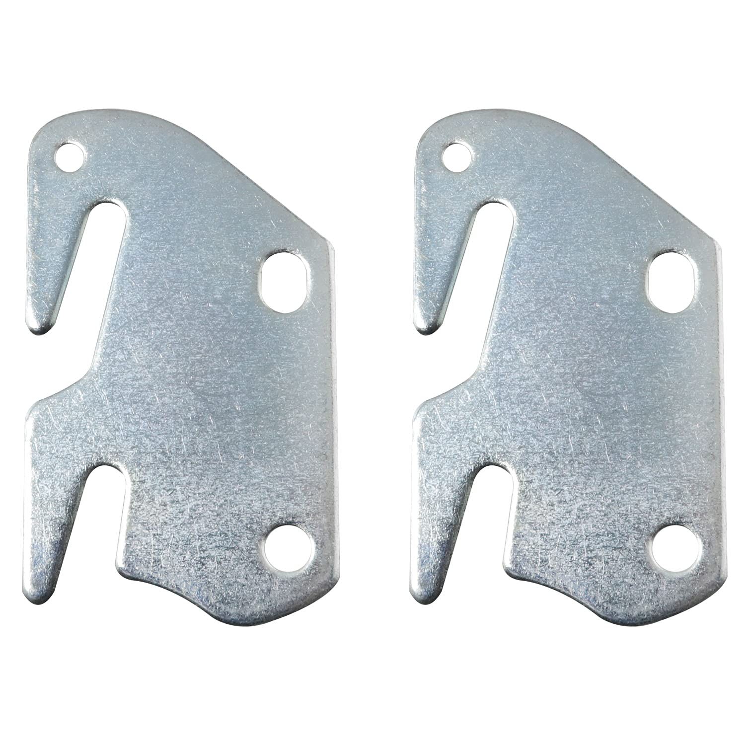 JJHXSM 2pcs Iron Bed Frame Hooks Wooden Bed Rail Hook Plates 3.8×2.3×0.08 Inc…