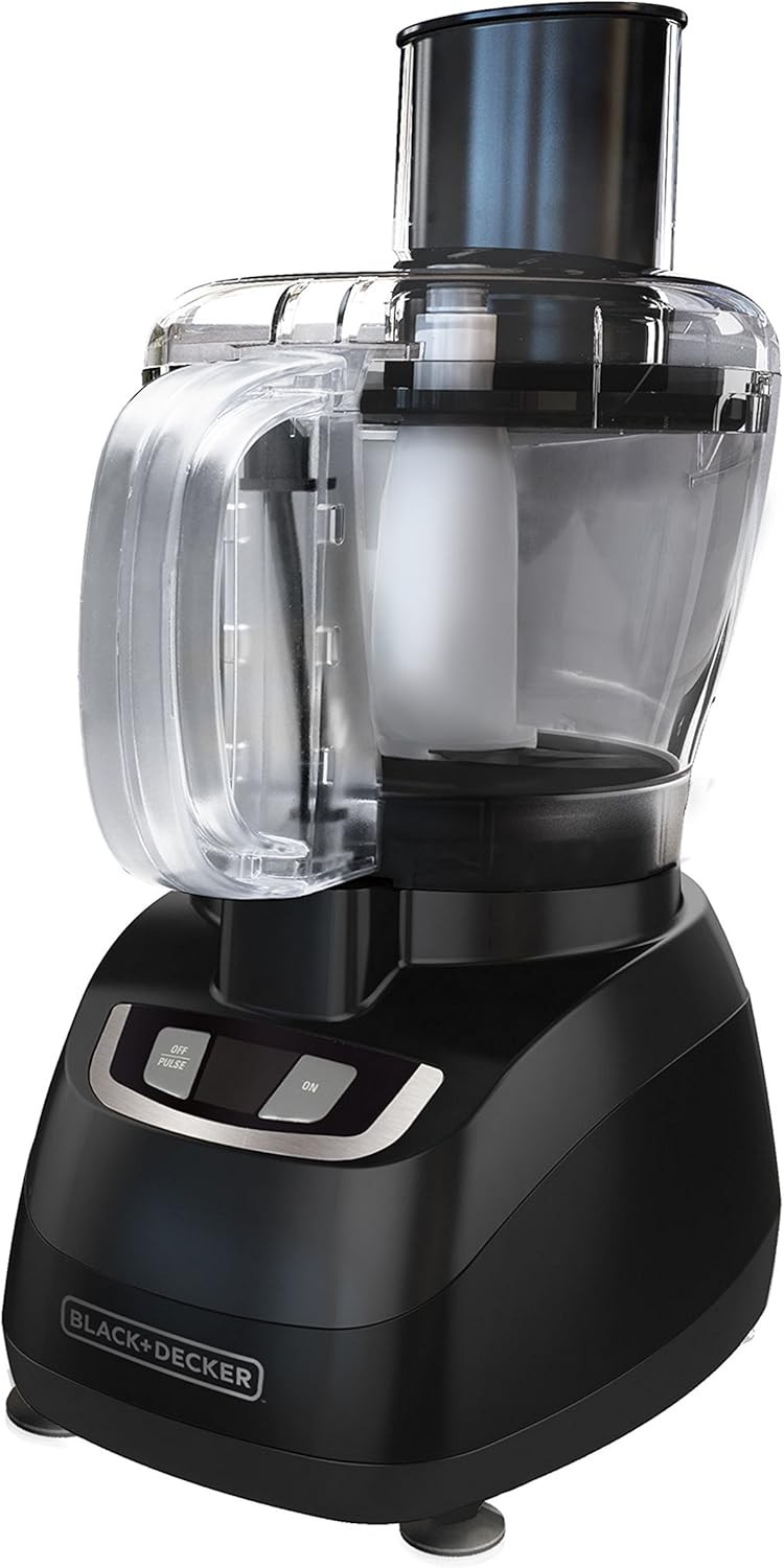 8-Cup Food Processor Food Chute with Pusher Dishwasher-Safe Removable Parts