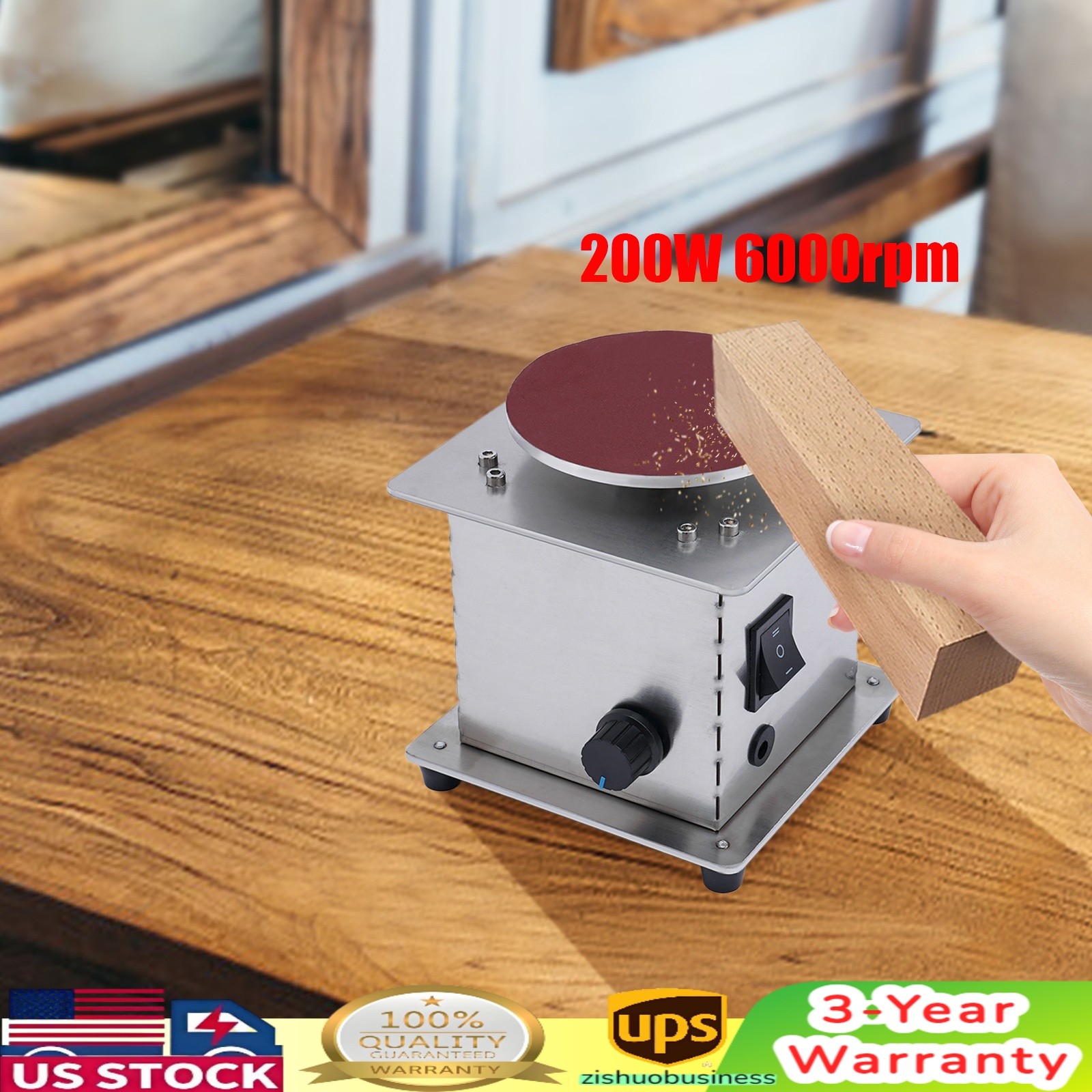 4″ Mini Disc Sander with Variable Speed 6000RPM Electric Small Hobby Disk Sander