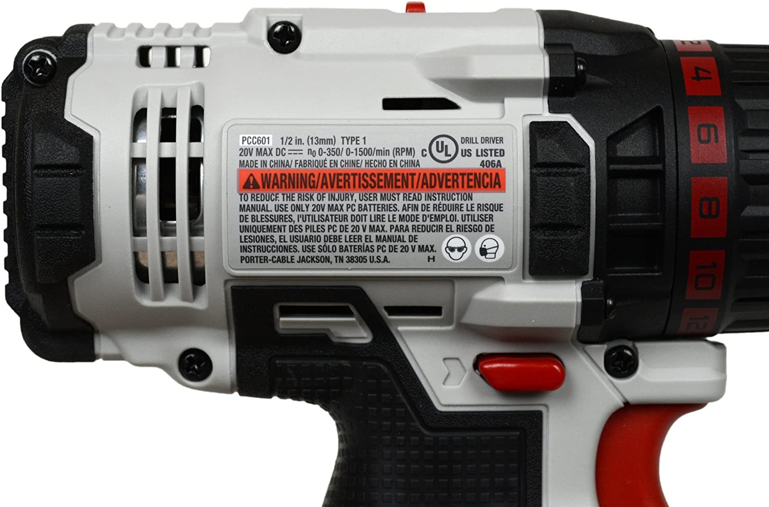 PORTER CABLE PCC601 Max 20 Volt Lithium Ion Cordless 1/2″ Drill Driver TOOL ONLY