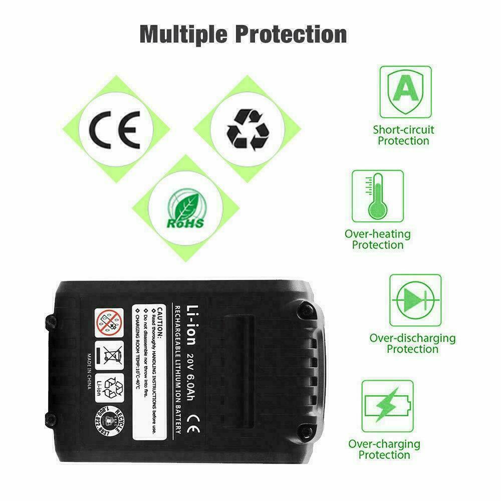 1～2Pack For Dewalt 20V 20 Volt Max 5AH Lithium Battery DCB206-2 DCB205-2/ DCB112