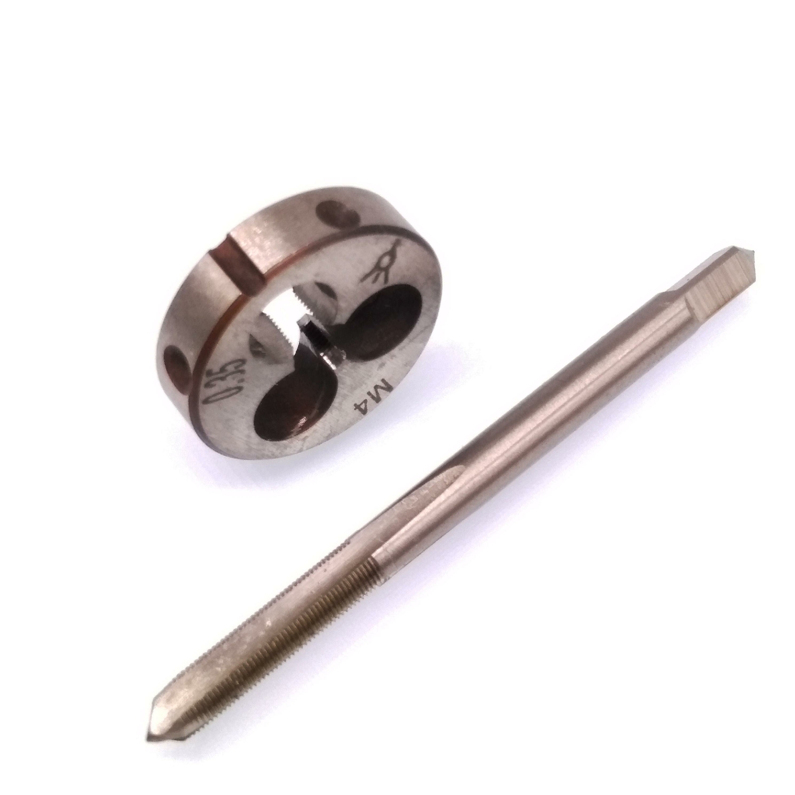 HSS M4 x 0.35mm Tap & M4 x 0.35mm Die Metric Thread Right Hand