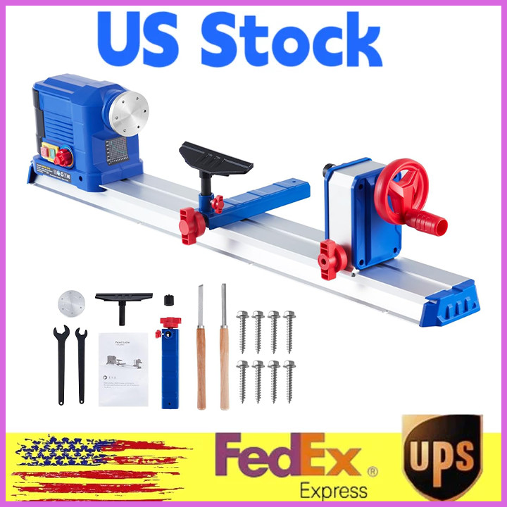 10 in x 24 in Benchtop Wood Lathe Machine, 0.8 HP 600W Wood Lathe Machine,Wood