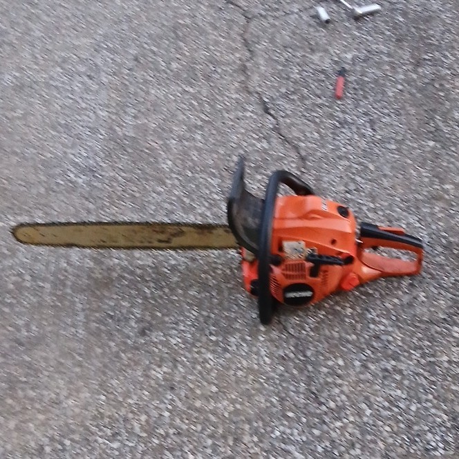 ECHO Gasoline Chainsaw w/ Chain Brake, Two-Handed Grip, Orange/Black