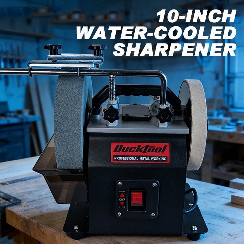 BUCKTOOL 10″ knife grinder 1.6-Amp Two-Direction Water Cooled Wet Stone Grinder