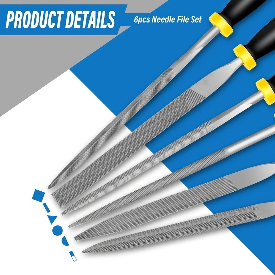 5Pcs Metal Needle File Set Small Hardened Carbon Steel File Mini Hand Metal Tool