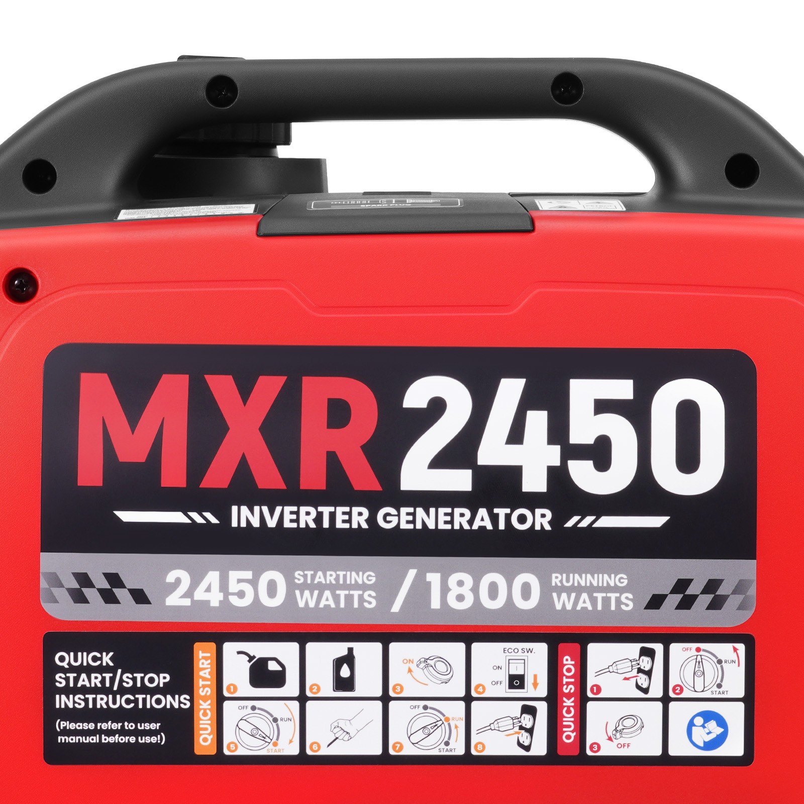 1800W Running Ultra Quiet Generator with ECO Mode for Garden Courtyard Use