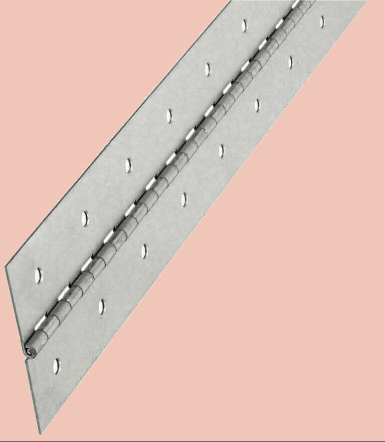 3″ x 6 Ft Piano Hinge Steel Finish Continuous Full Surface Nonremovable Pin NEW