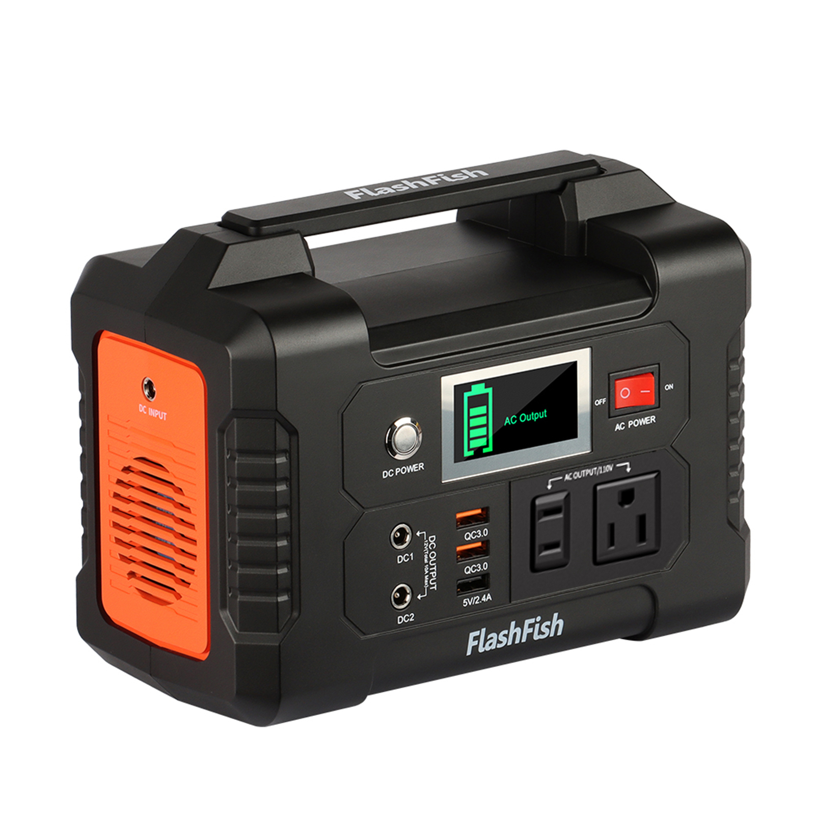 Flashfish 40800mAh/151Wh 200W Solar Generator Power Station 3 Charging Mode V2Y8