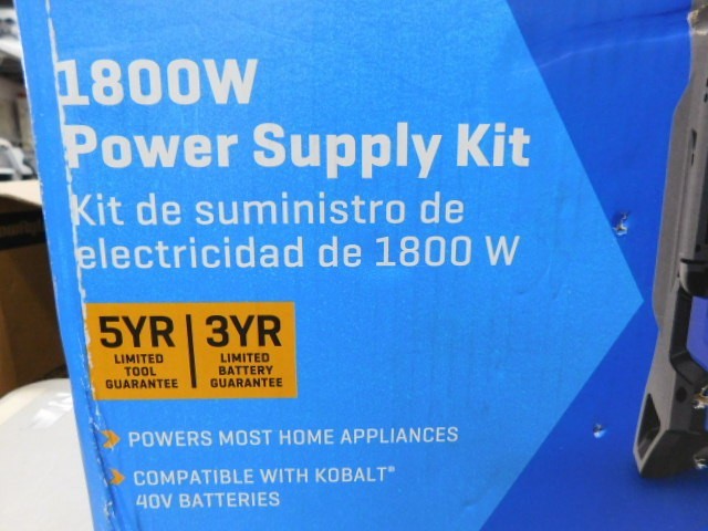 Kobalt 1800W Portable Power Station Power Supply Kit #5418356