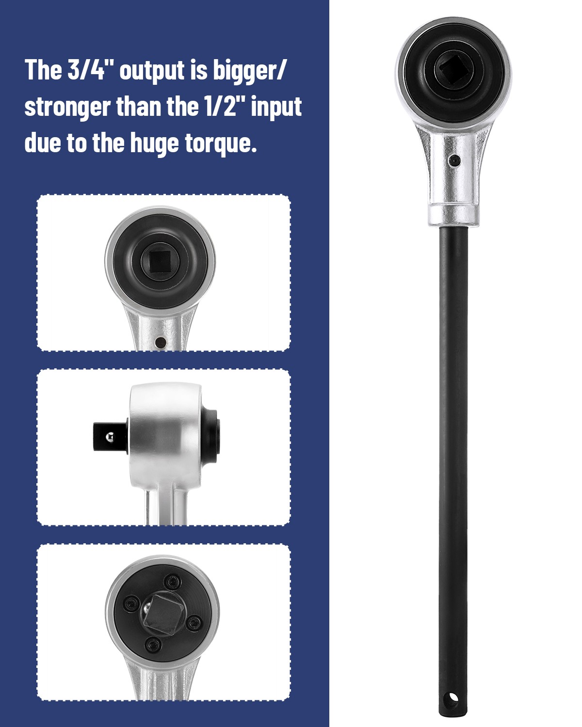 Professional Torque Multiplier — 2,200 Ft-Lb Output, 3/4″ Input / 1″ Output