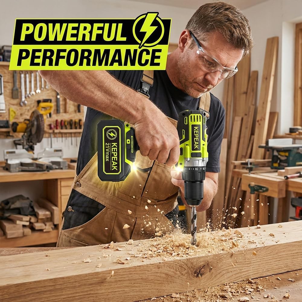 21V Lithium-ion Battery Replacement & Backup Battery with LED Power Indicator