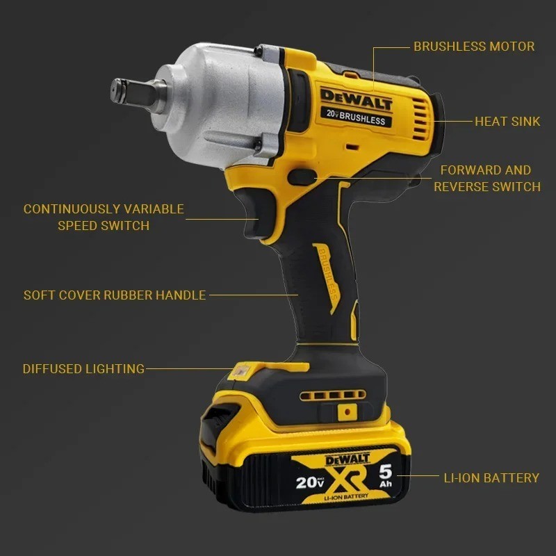 DEWALT DCF892N 20V Impact WrenchDEWALT DCF892 20V MAX Lithium-Ion Cordless 1/2